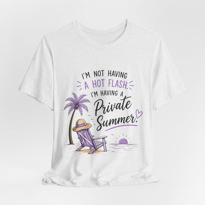 Funny Menopause Shirt | Private Summer Hot Flash Tee | Beach Chair Palm Tree Design