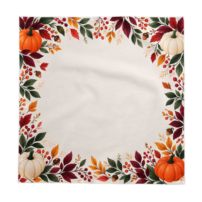 Autumn Pumpkin Border Tablecloth | Thanksgiving Table Decor | Fall Harvest Tablecloth