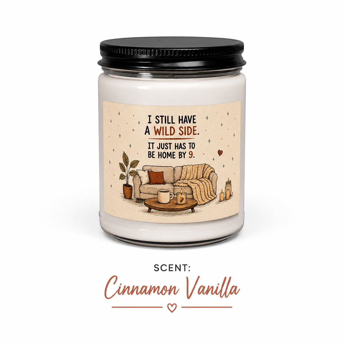 Funny Homebody Soy Candle | Wild Side Home by 9 (Scented or Unscented)