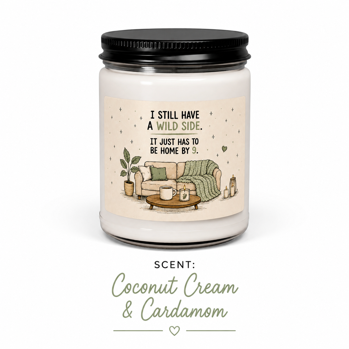 Funny Homebody Soy Candle | Wild Side Home by 9 (Scented or Unscented)
