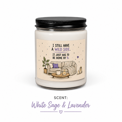 Funny Homebody Soy Candle | Wild Side Home by 9 (Scented or Unscented)