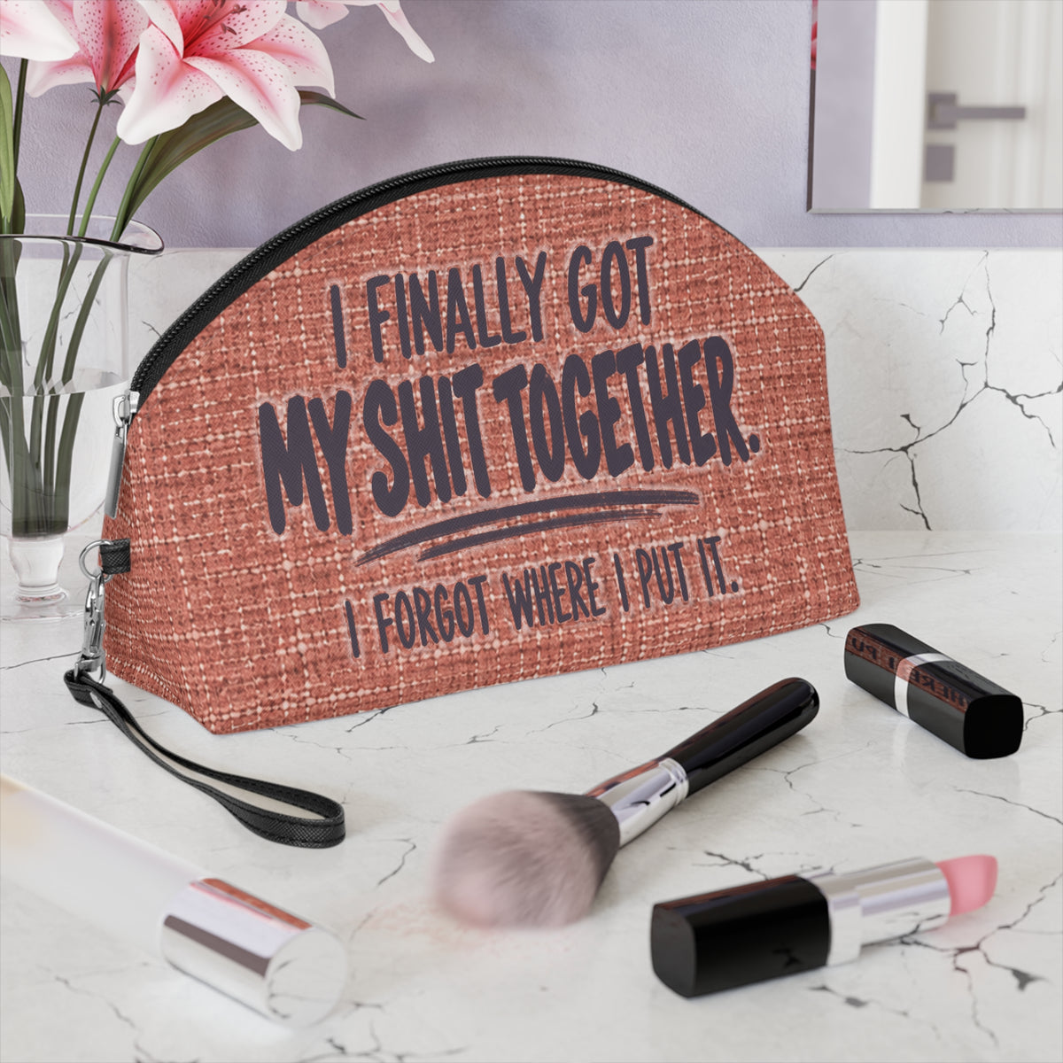 Funny Makeup Bag for Women | I Finally Got My Shit Together | Sarcastic Cosmetic Bag