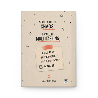 Funny Multitasking Hardcover Journal | Lined Notebook | Procrastination Gift