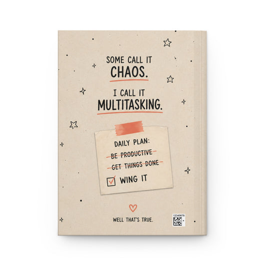 Funny Multitasking Hardcover Journal | Lined Notebook | Procrastination Gift