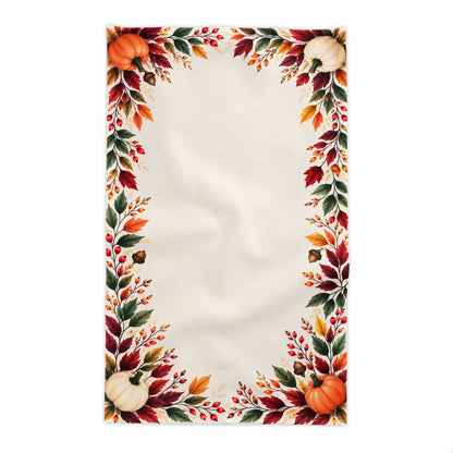 Autumn Pumpkin Border Tablecloth | Thanksgiving Table Decor | Fall Harvest Tablecloth