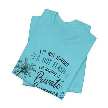 Funny Menopause Shirt | Private Summer Hot Flash Tee | Beach Chair Palm Tree Design