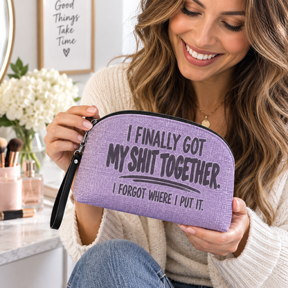 Funny Makeup Bag for Women | I Finally Got My Shit Together | Sarcastic Cosmetic Bag