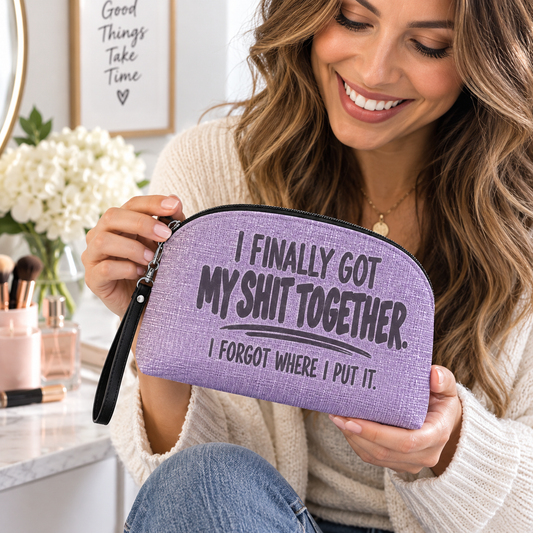 Funny Makeup Bag for Women | I Finally Got My Shit Together | Sarcastic Cosmetic Bag